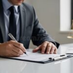 henkilo-allekirjoittamassa-asiakirjaa-rauhallisesti