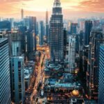 moderni-aasian-kaupunkimaisema-pilvenpiirtajineen
