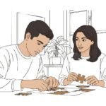 pariskunta-selaa-talouspapereita-yhdessa